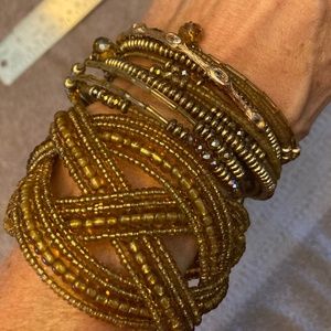 BEADED & BRAIDED CUFF BRACELETS (BUNDLE of 8)